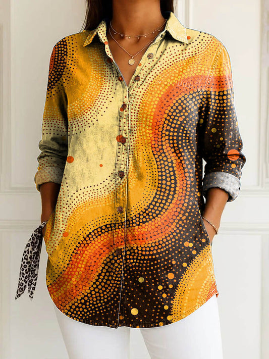 Aurora | Blusa con Estampado de Ondas