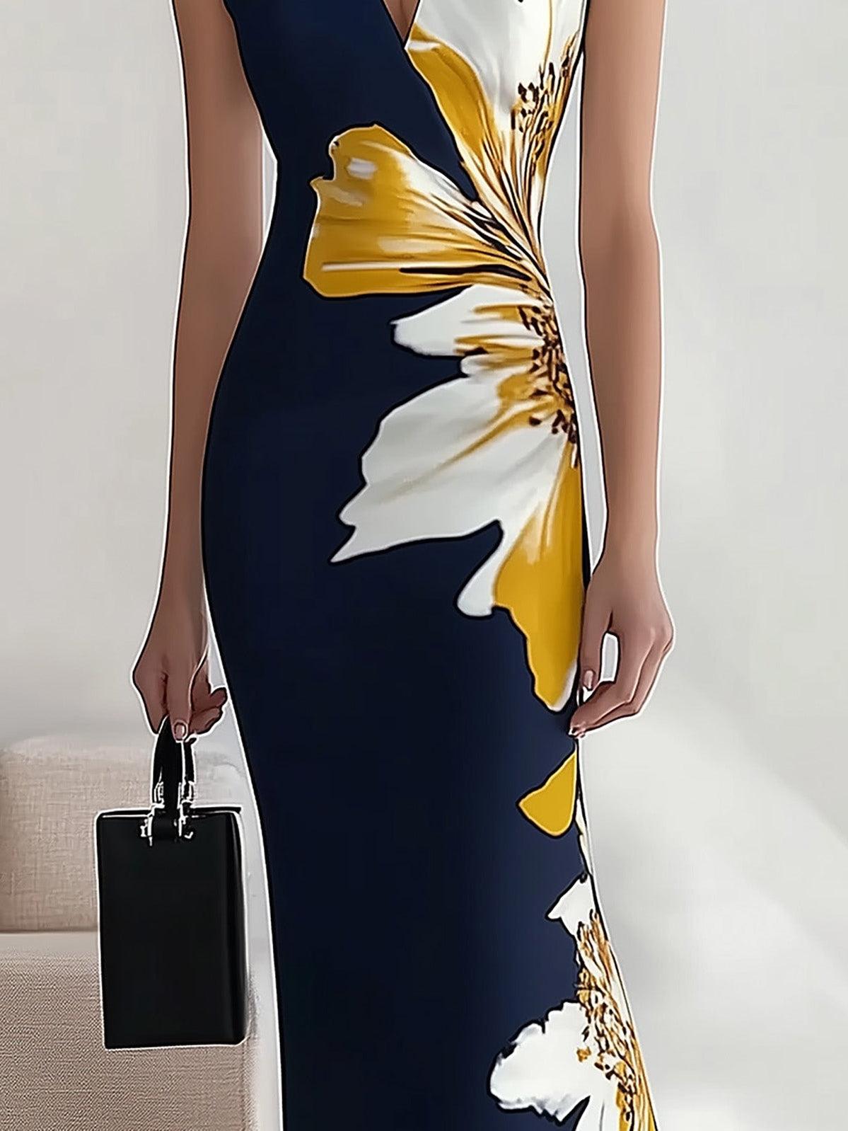 Lidia | Vestido midi con estampado flor
