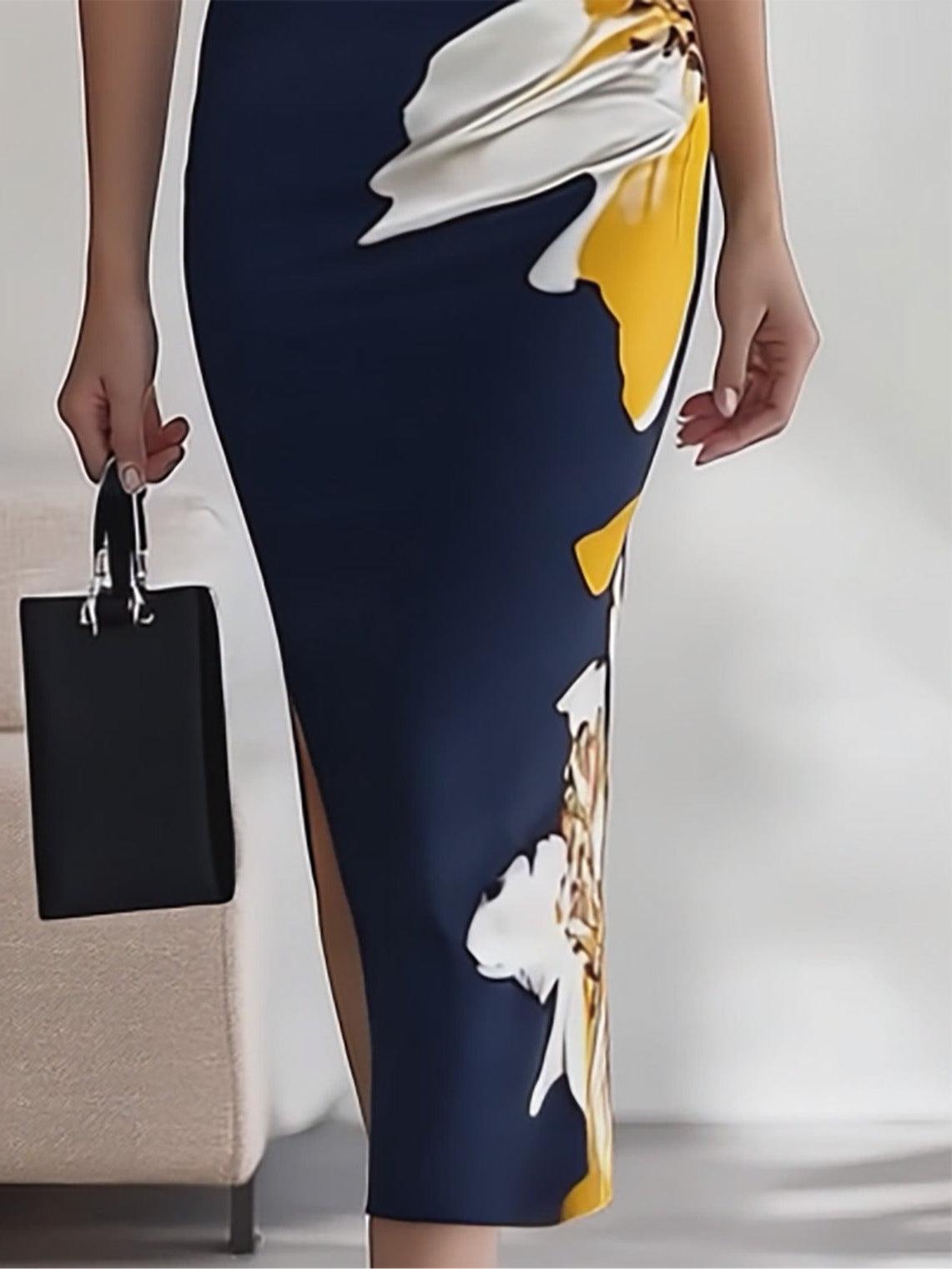 Lidia | Vestido midi con estampado flor