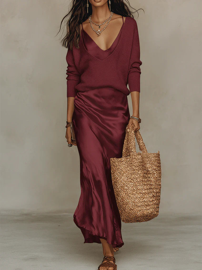 Idoia | Vestido midi sofisticado