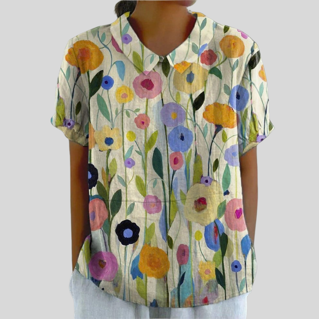 Atzompa | Blusa Floral Gráfico