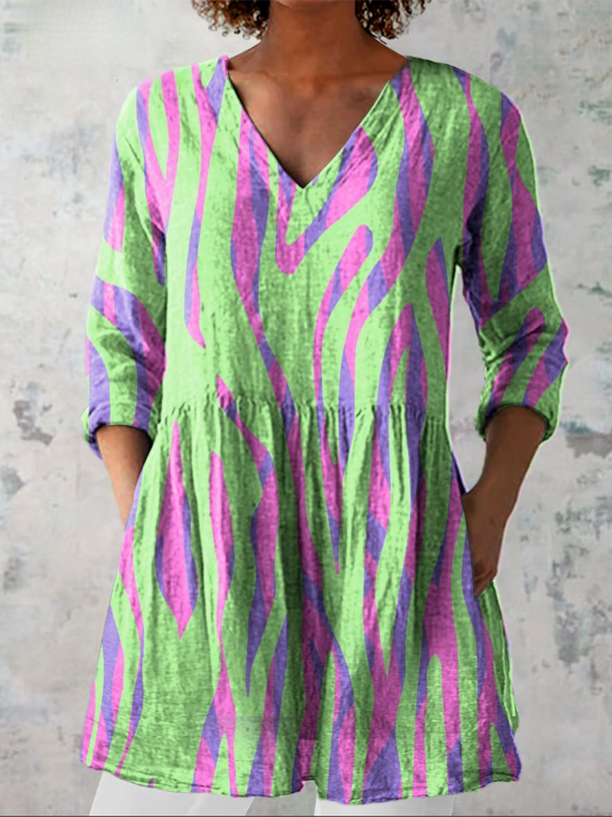 Milagros | Blusa Manga Larga con Escote en V