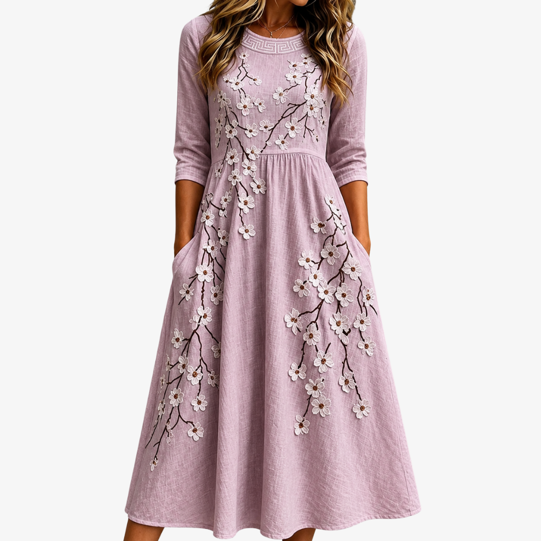 Adri | Vestido midi floral huerto en flor