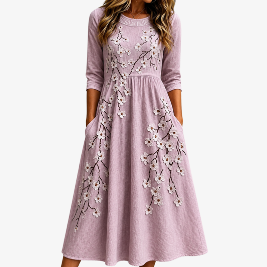 Adri | Vestido midi floral huerto en flor