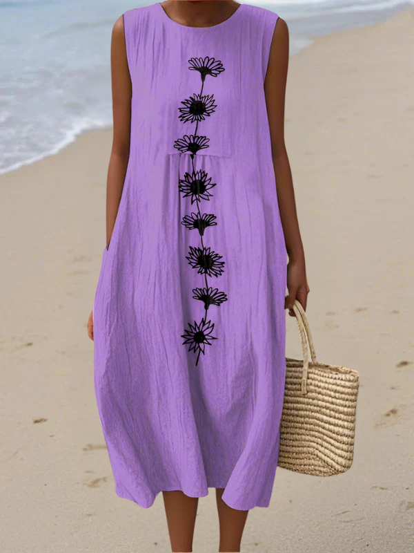Andreina | Vestido Midi Violet Bloom