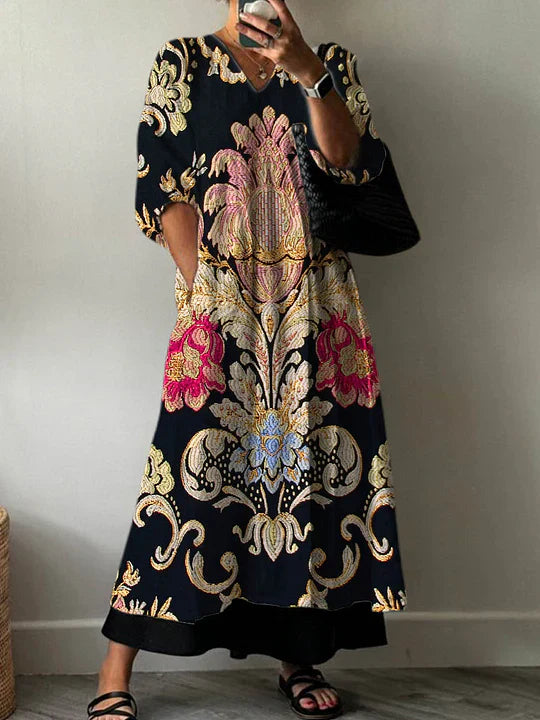 Vonia | Vestido Elegante de Estampado Sofisticado