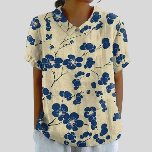 Papaloapan | Blusa Floral Contrastado