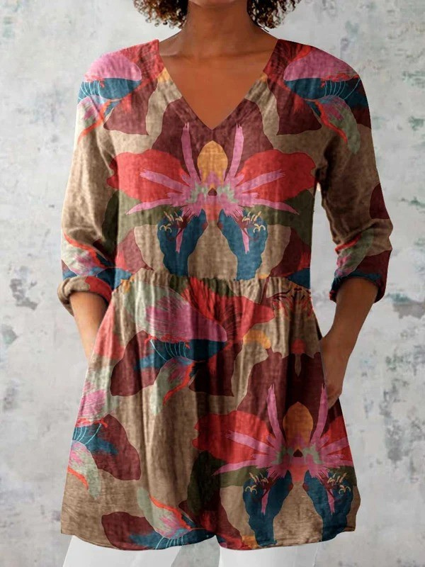Hortensia | Blusa Manga Larga con Escote en V