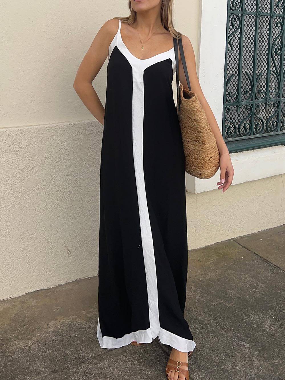 Maxine | Vestido maxi con uni raya