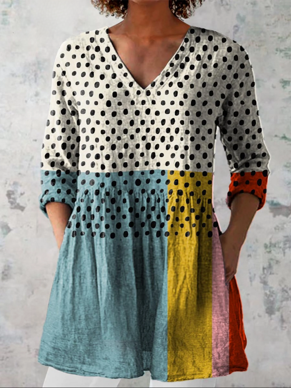 Piedad | Blusa Manga Larga con Escote en V