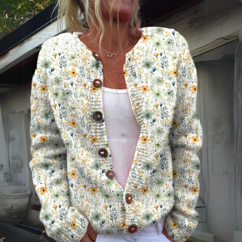 Leila | Cardigan Floral Elegante