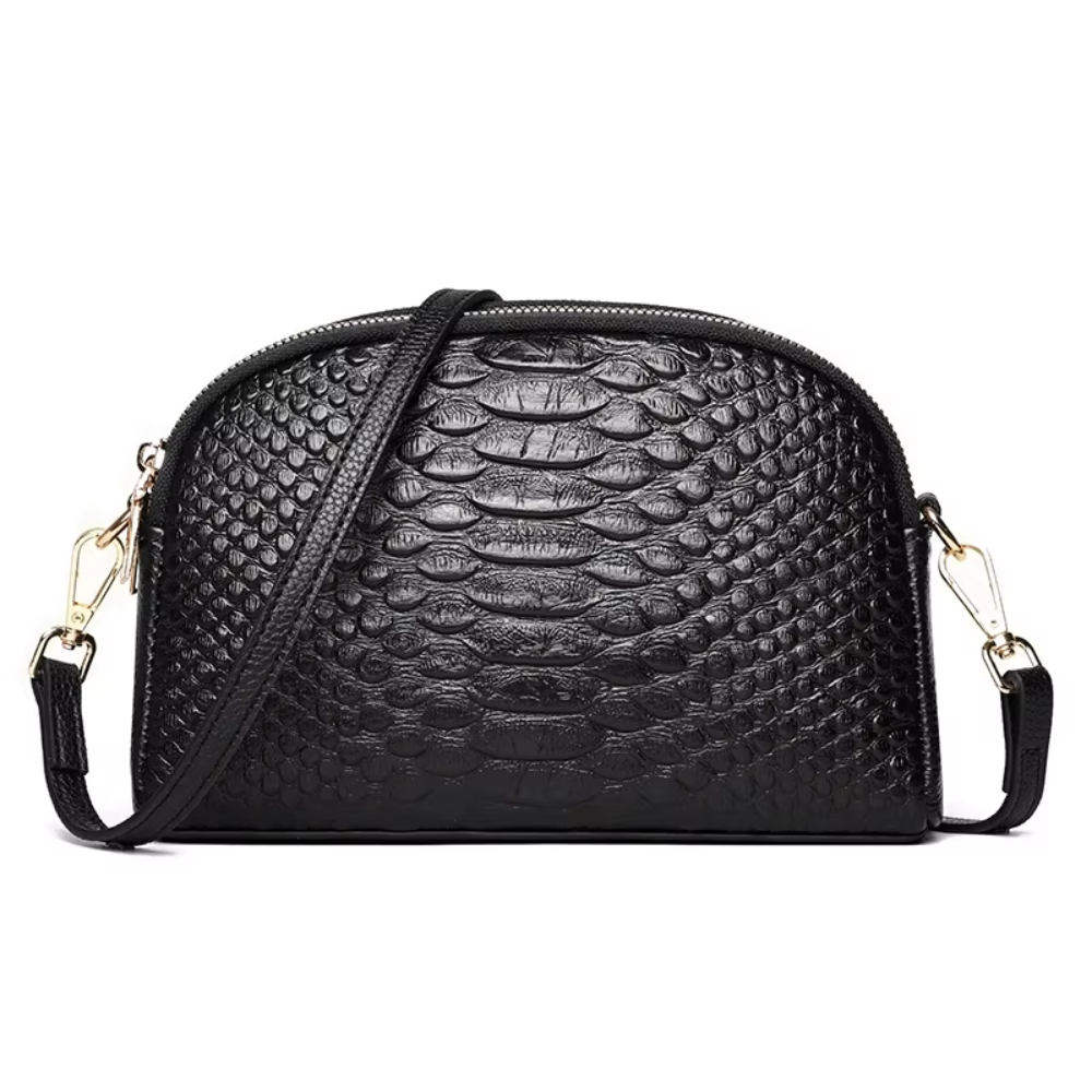 Isabelle | Mini Bolso de Cuero Vegano con Textura Cocodrilo