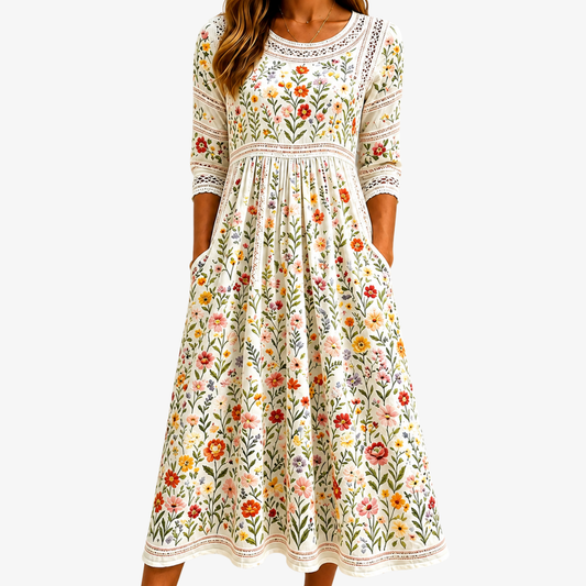 Silvestre | Vestido midi pradera flores silvestres