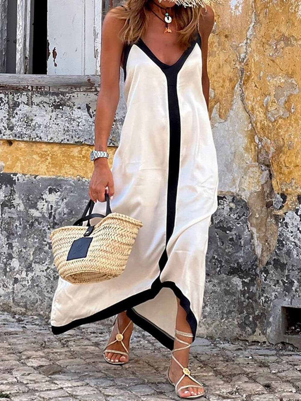 Maxine | Vestido maxi con uni raya