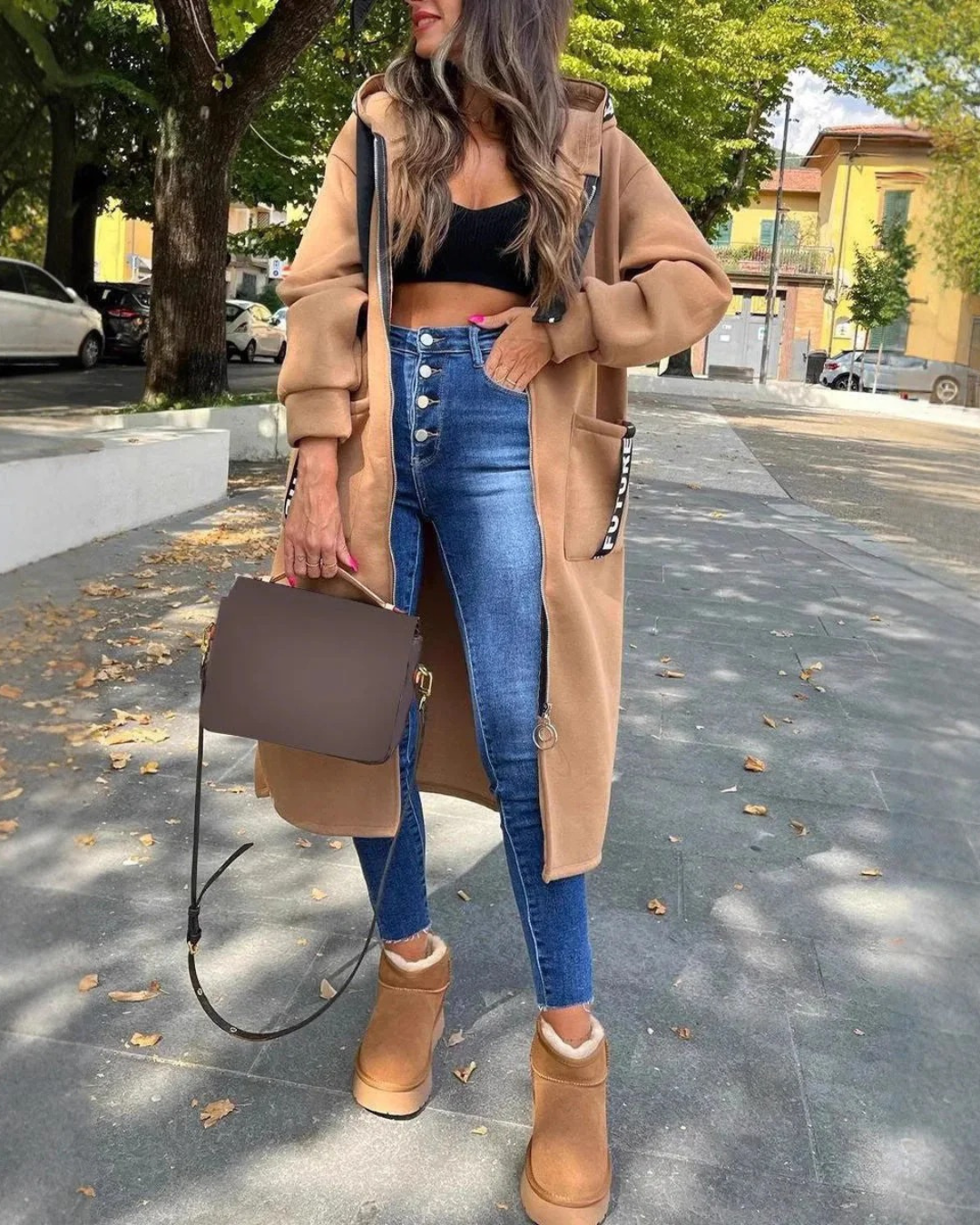 Marina | Sudadera larga con capucha