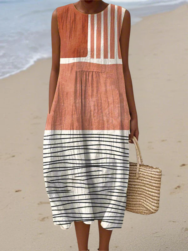 Gardenia | Vestido Midi de Rayas