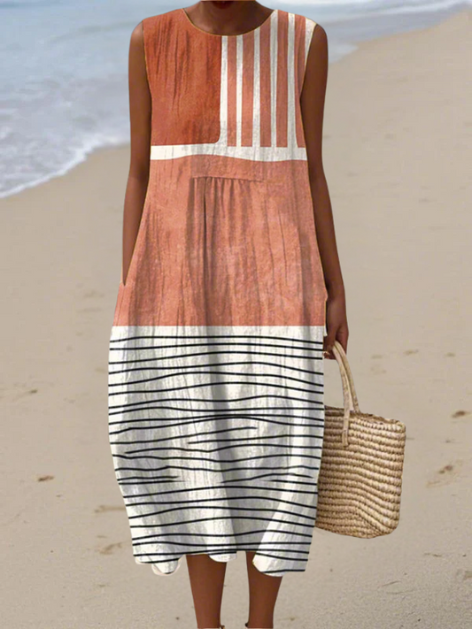 Gardenia | Vestido Midi de Rayas