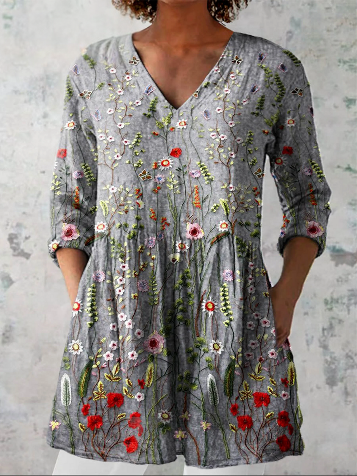 Trinidad | Blusa Manga Larga con Escote en V