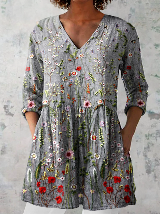 Trinidad | Blusa Manga Larga con Escote en V