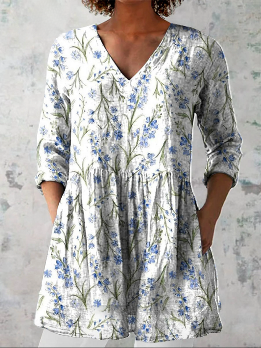 Amparo | Blusa Manga Larga con Escote en V