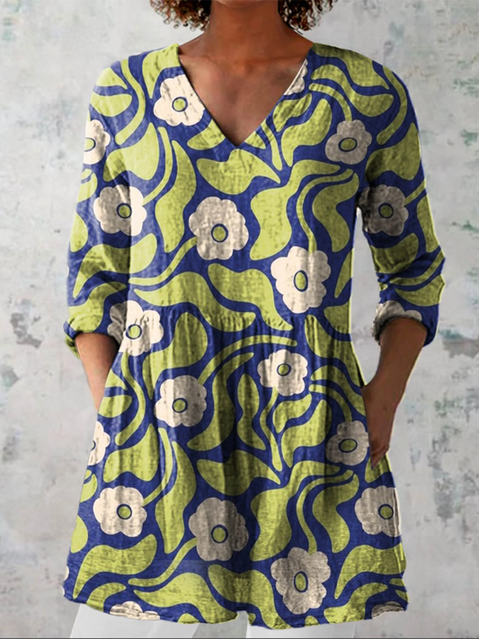 Natividad | Blusa Manga Larga con Escote en V
