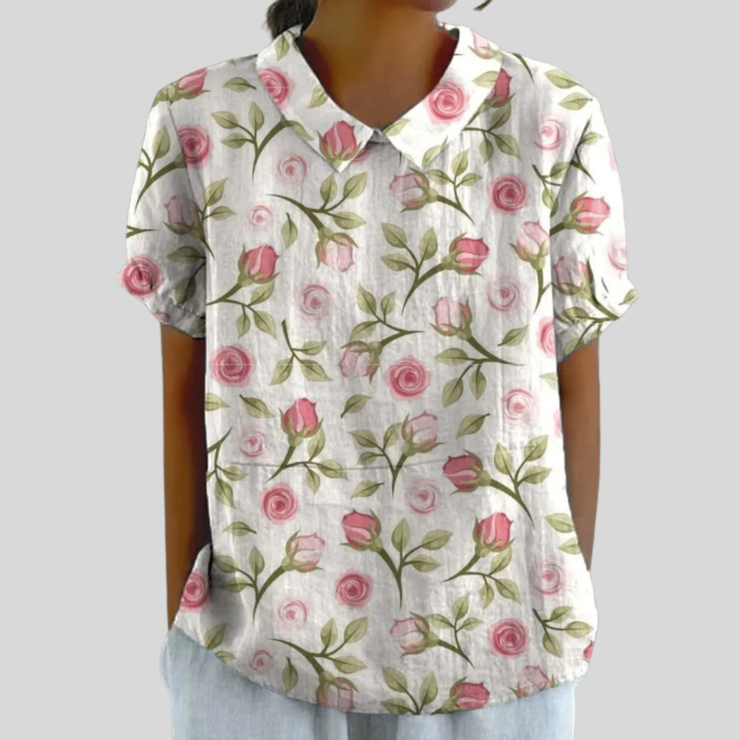 Zacatula | Blusa Rosas Delicadas