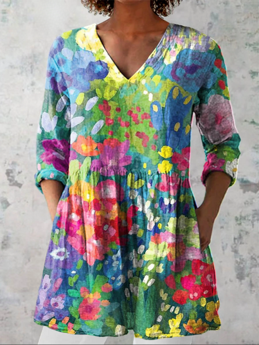 Candela | Blusa Manga Larga con Escote en V