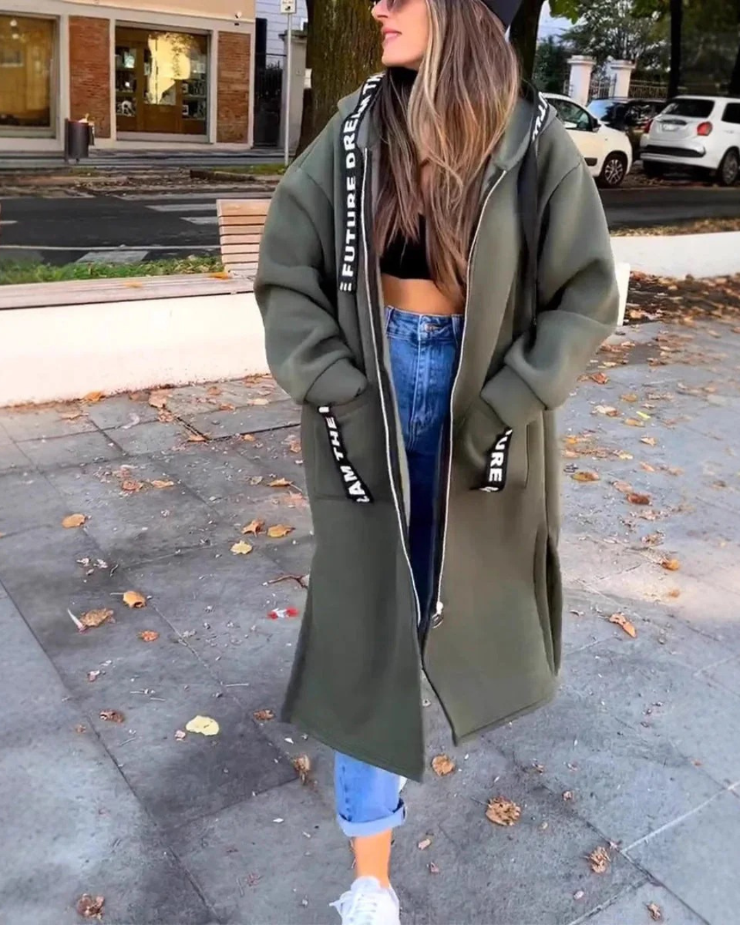 Marina | Sudadera larga con capucha