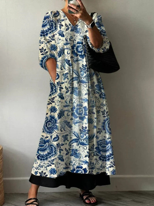 Mila | Vestido Elegante con Estampado Sofisticado