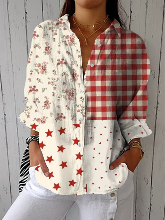 Ximena | Blusa Campestre de Patchwork