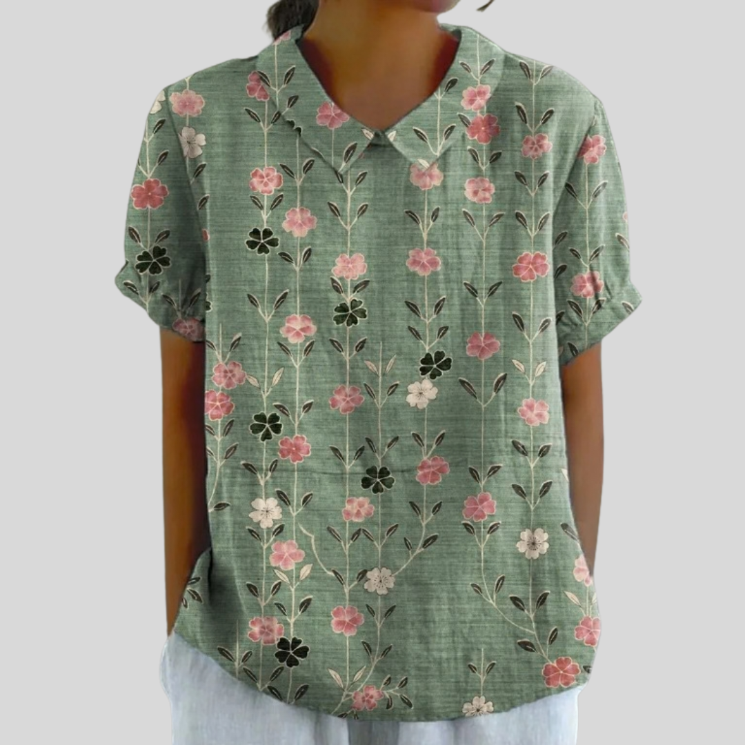 Quetzalli | Blusa Floral Vertical