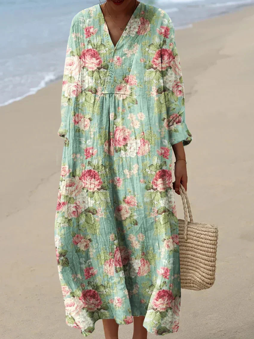 Guayaba | Vestido con Estampado Floral de Rosas