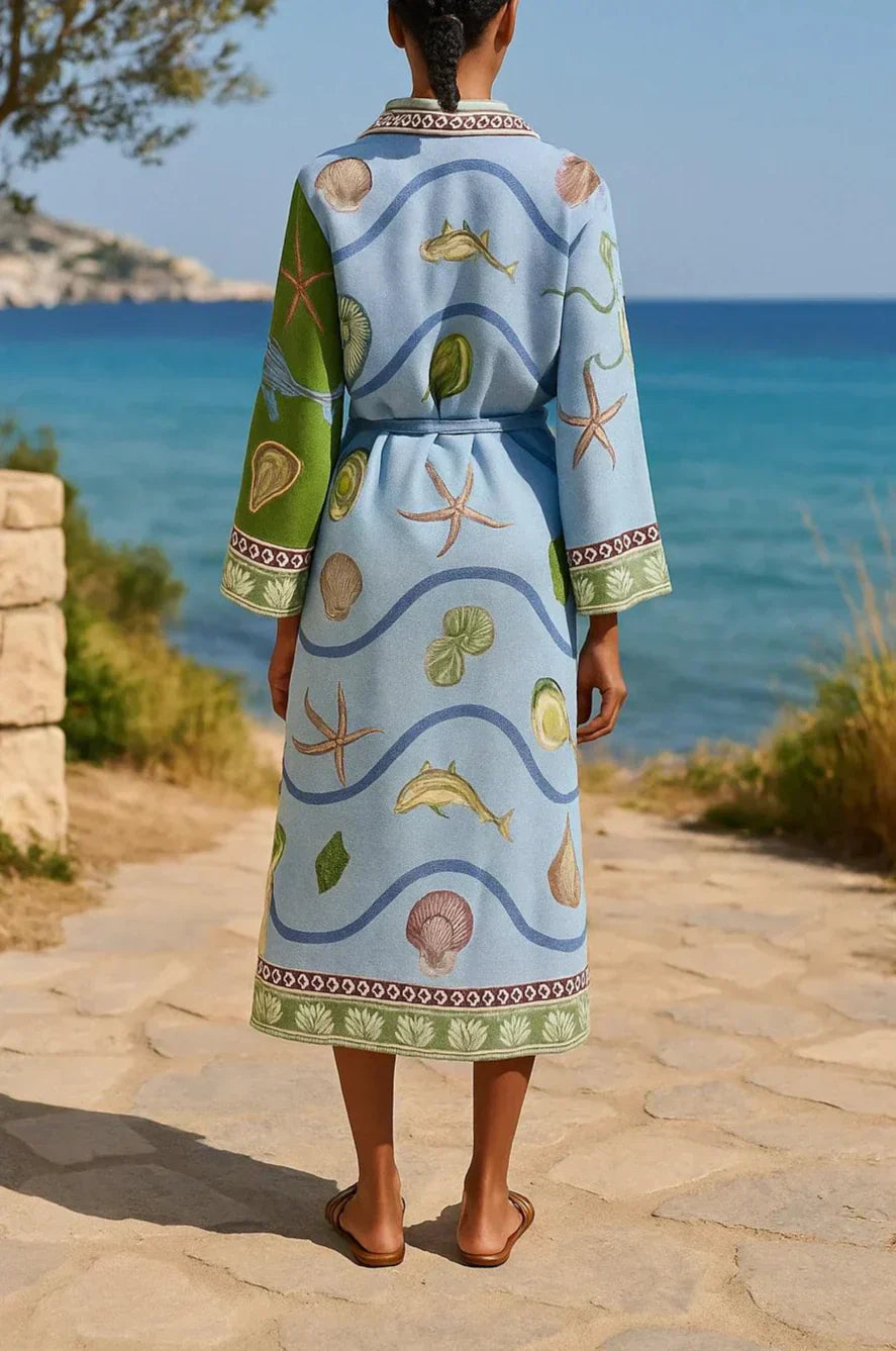 Sandra | Vestido mosaico con cinturón