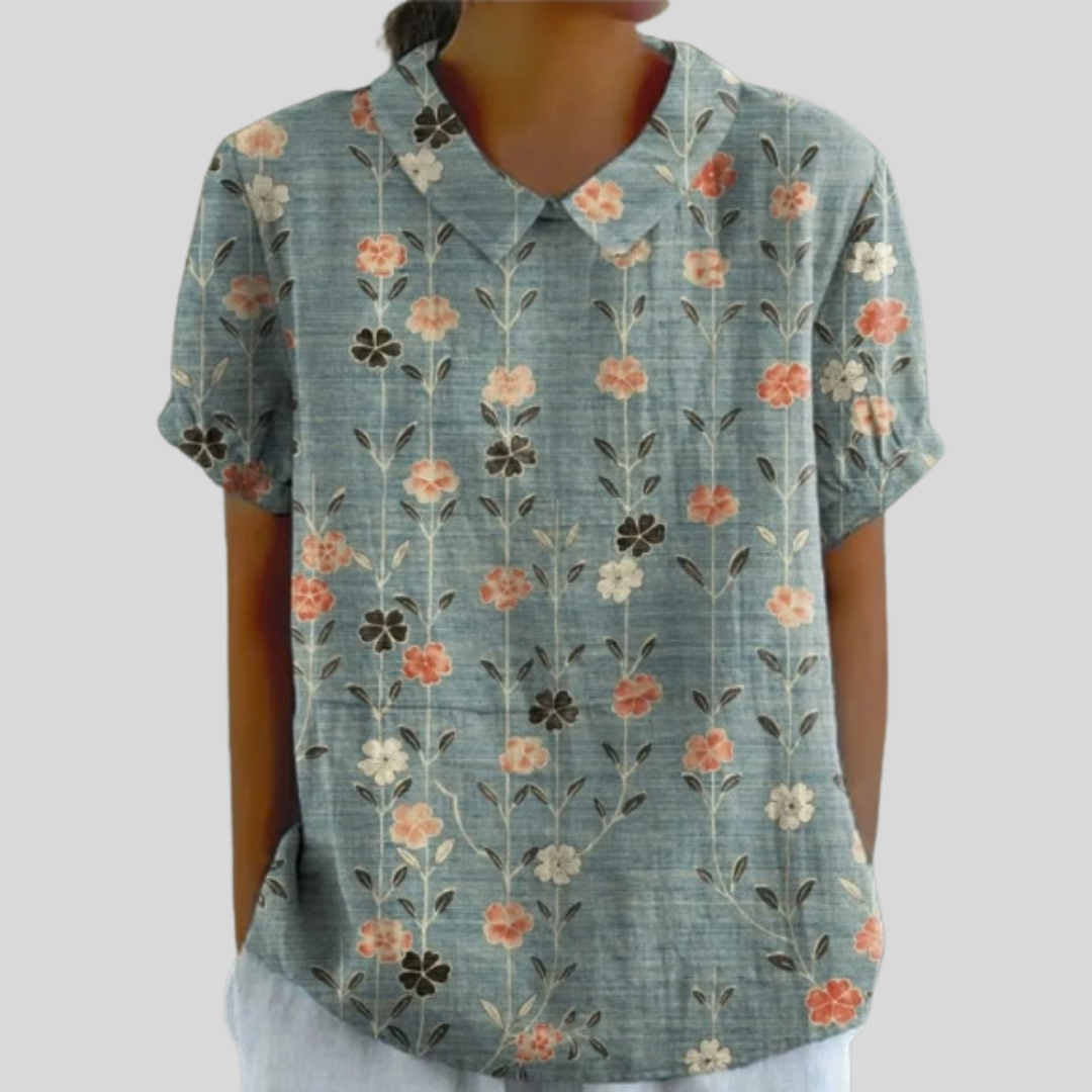 Xochicalco | Blusa Flores Alineadas