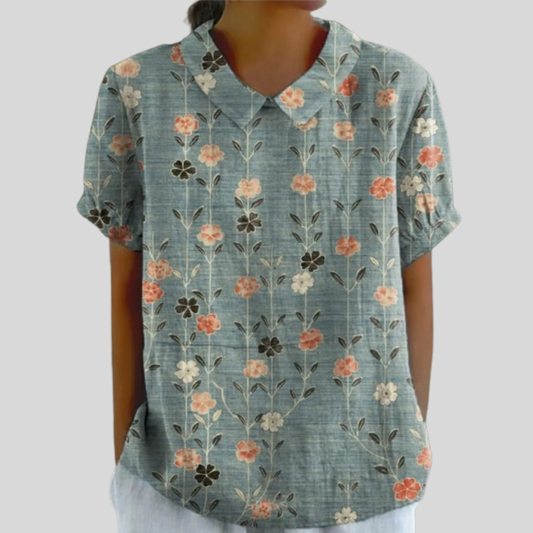 Xochicalco | Blusa Flores Alineadas