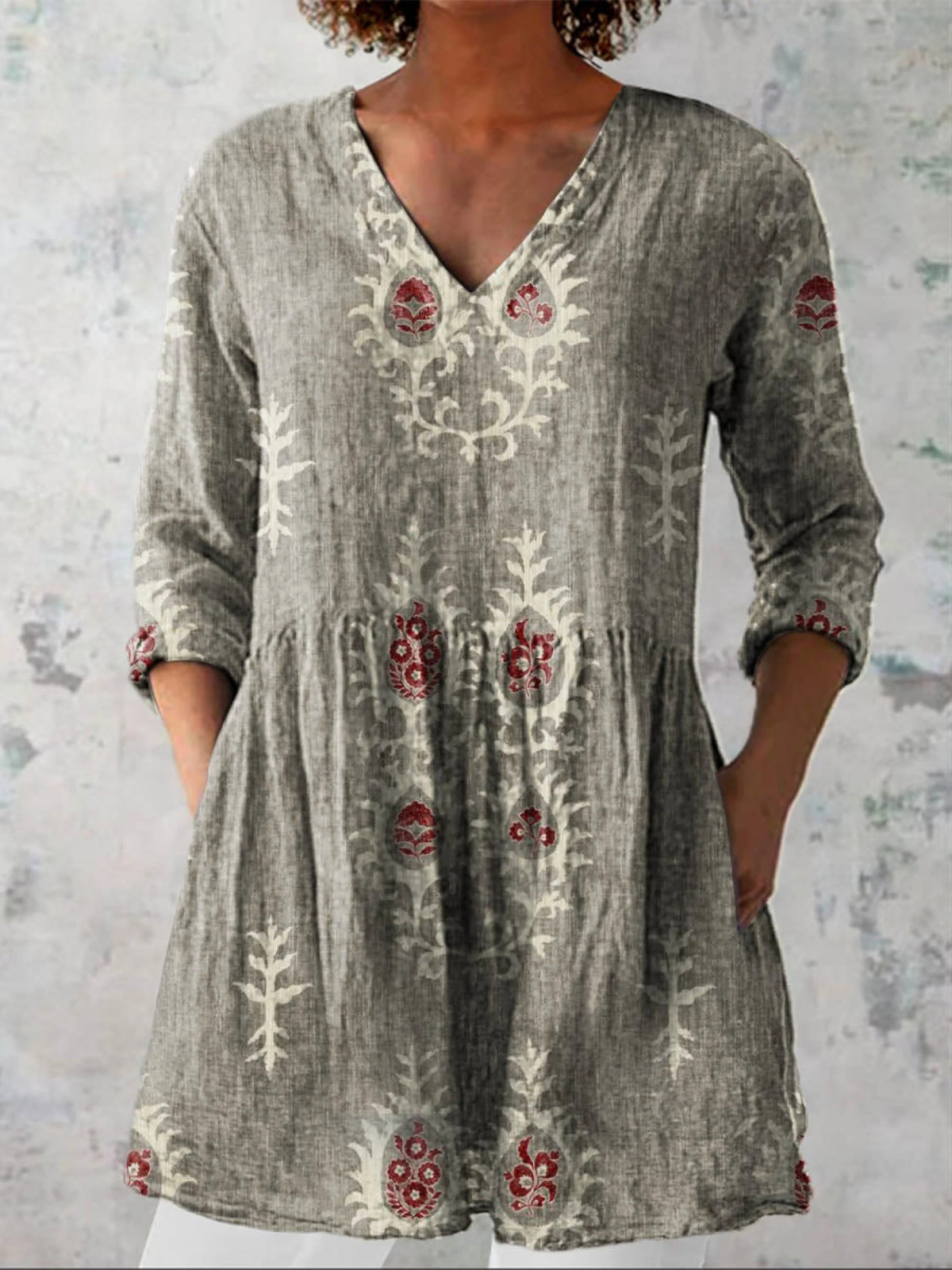 Providencia | Blusa Manga Larga con Escote en V