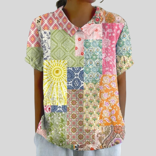Cuauhtli | Blusa Patchwork Artístico