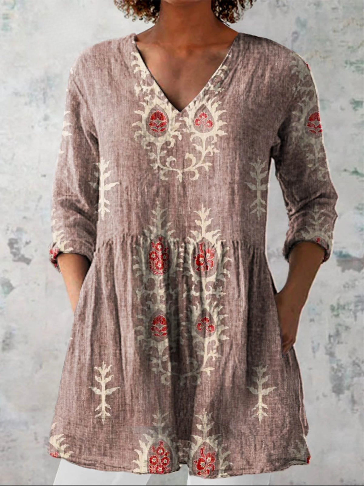 Providencia | Blusa Manga Larga con Escote en V