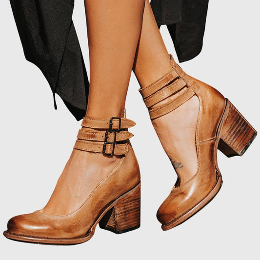 Carla | Sandalias abiertas triple abroche
