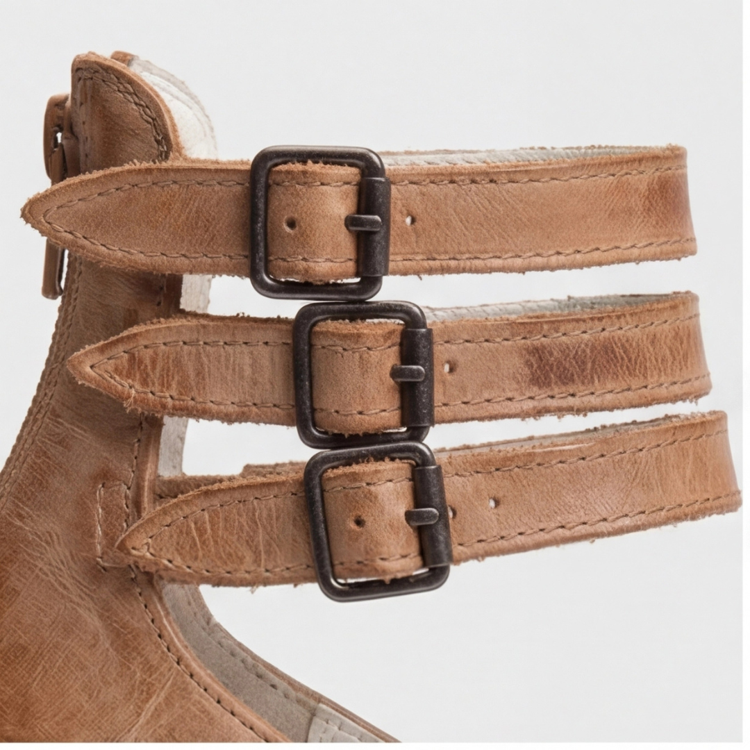 Carla | Sandalias abiertas triple abroche