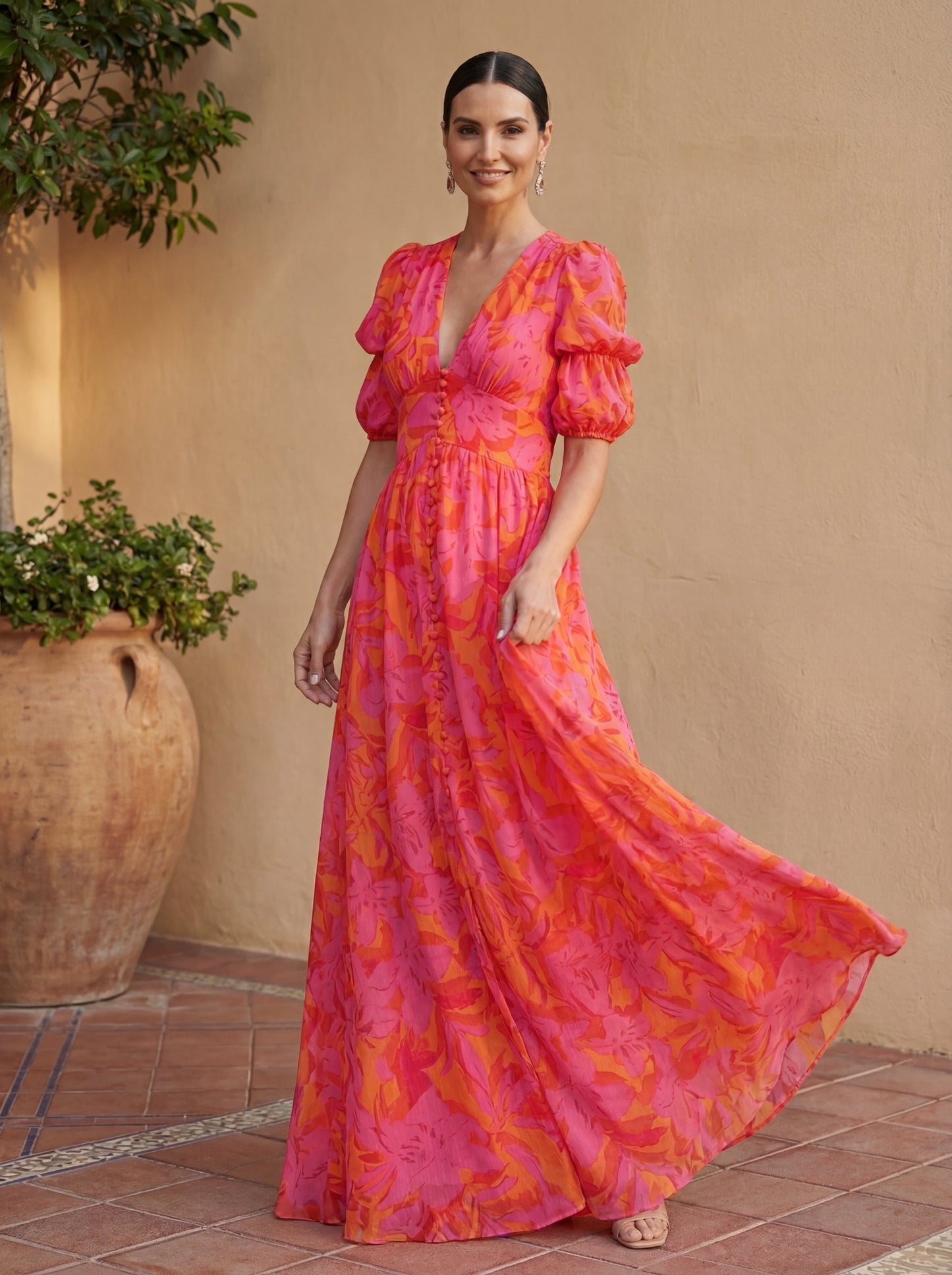 Olvera | Vestido elegante con estampado