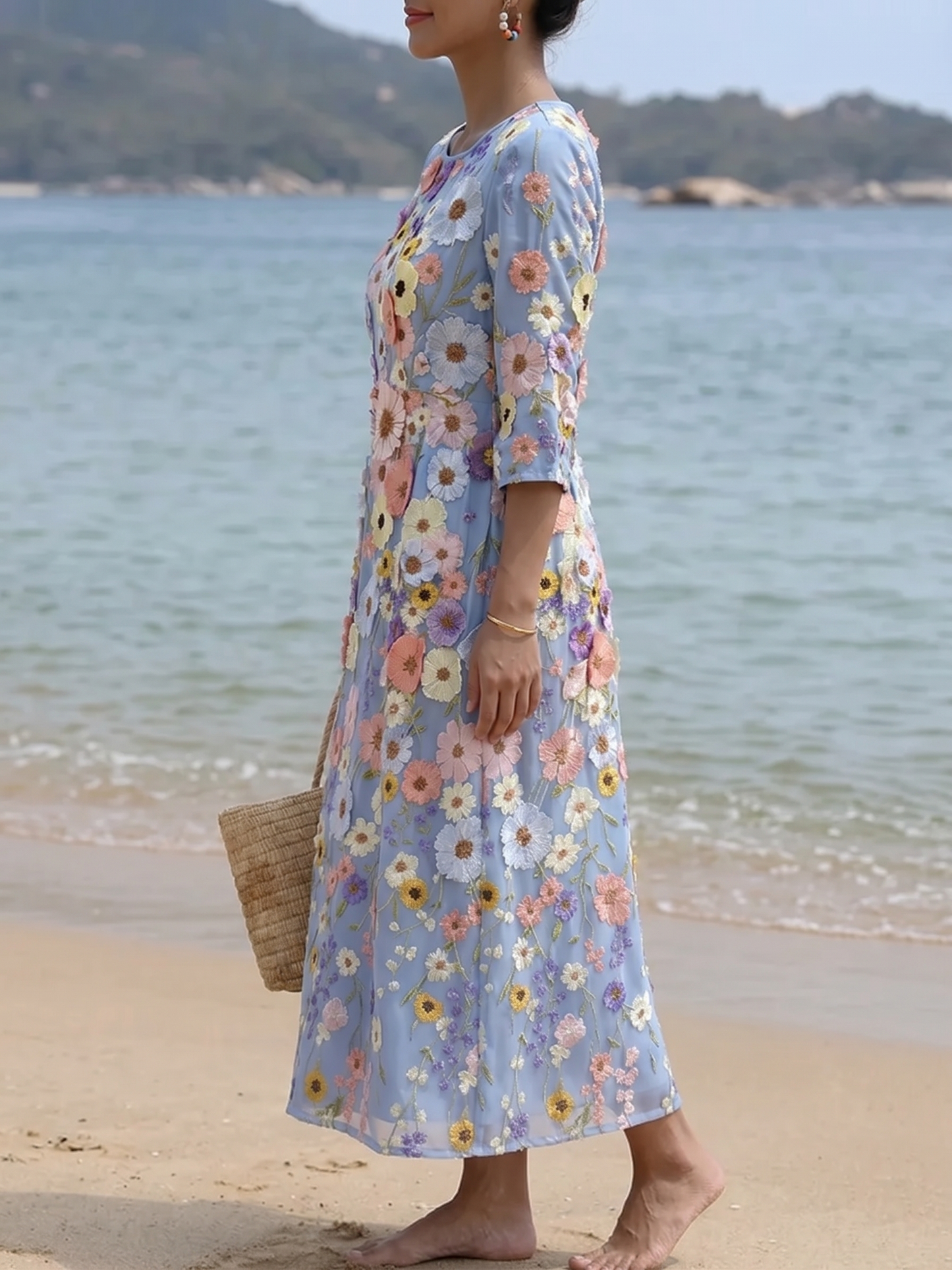 Lucena | Vestido con estampado de flores