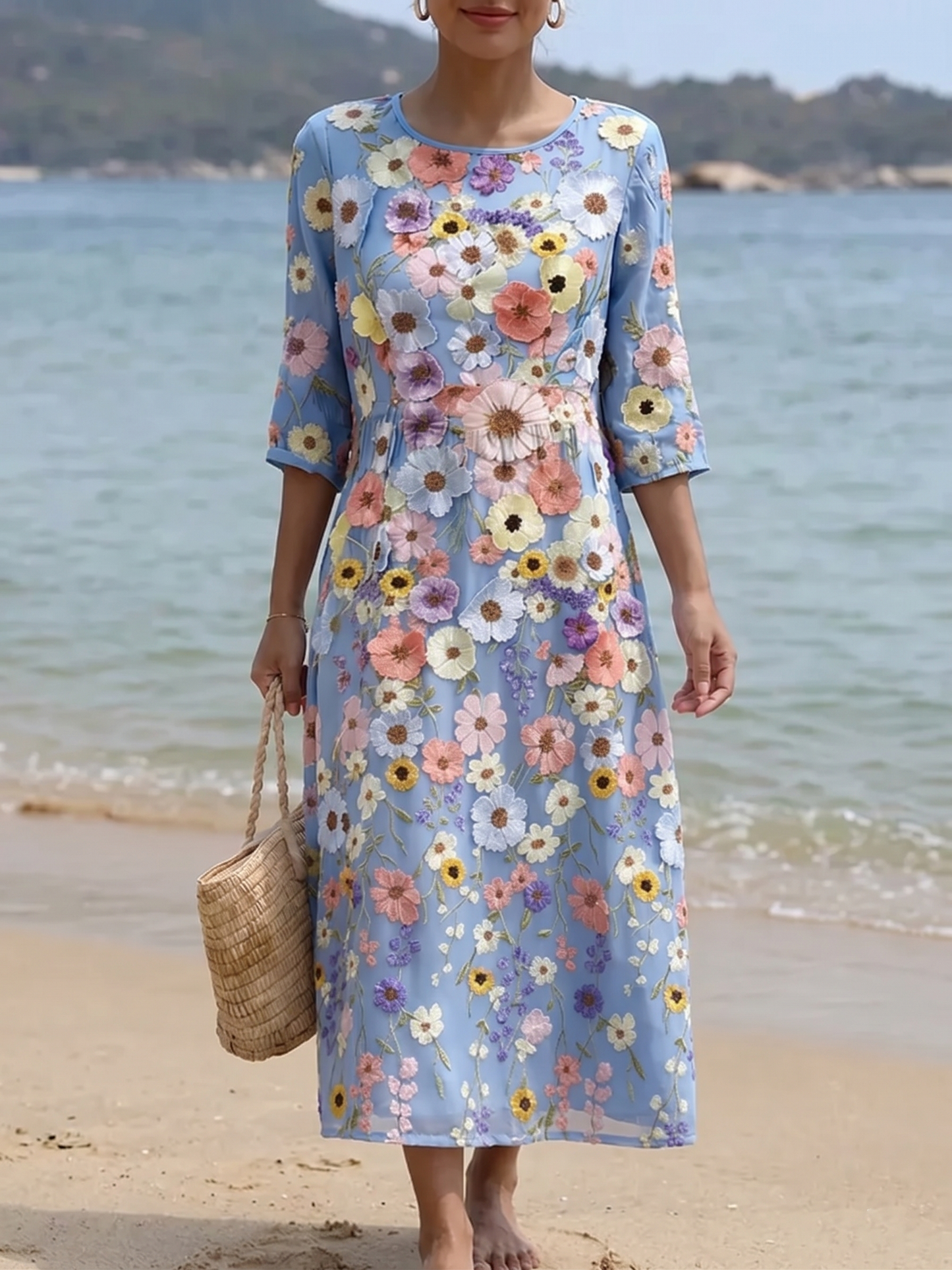 Lucena | Vestido con estampado de flores