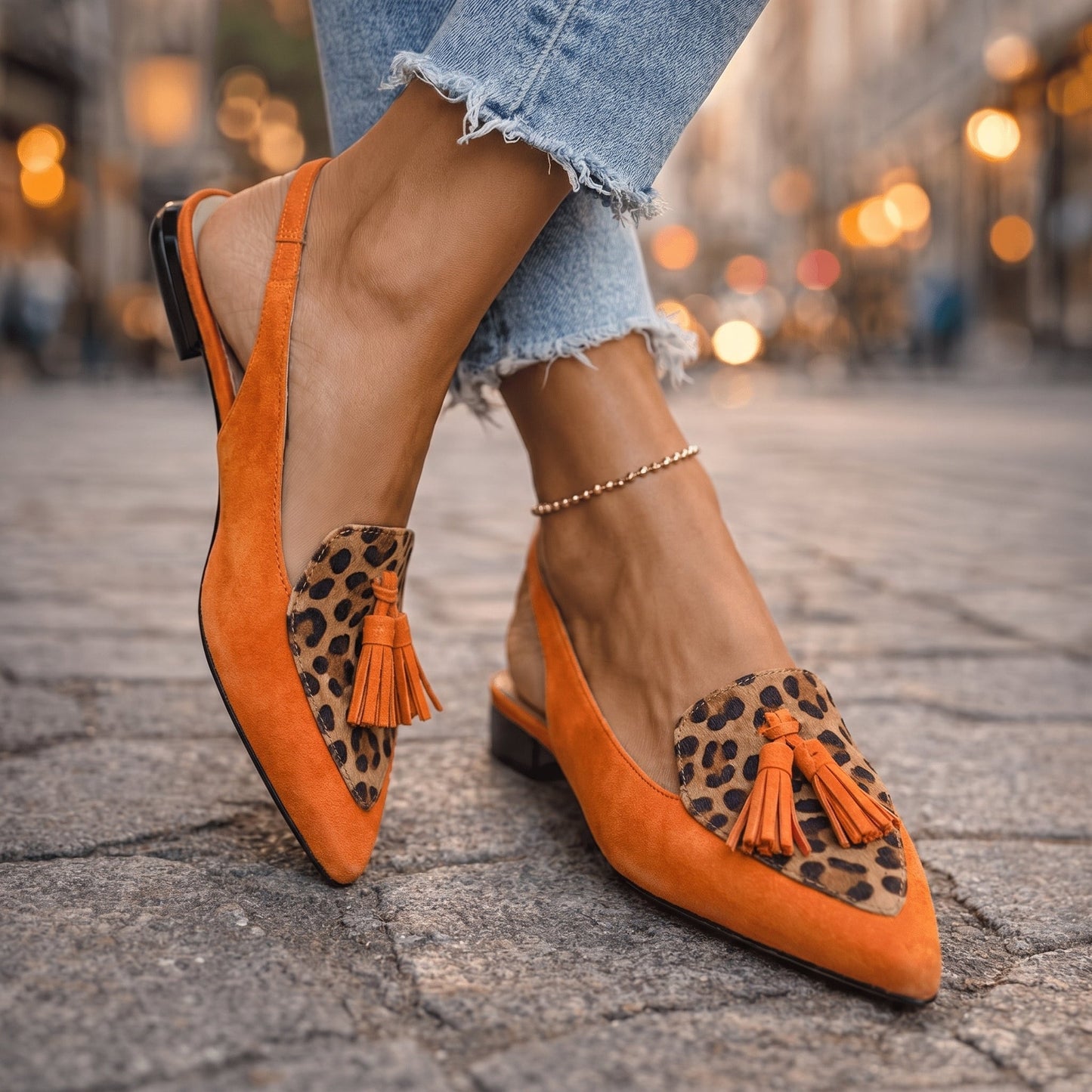 Selenia | Sandalias con Tiras y Borlas