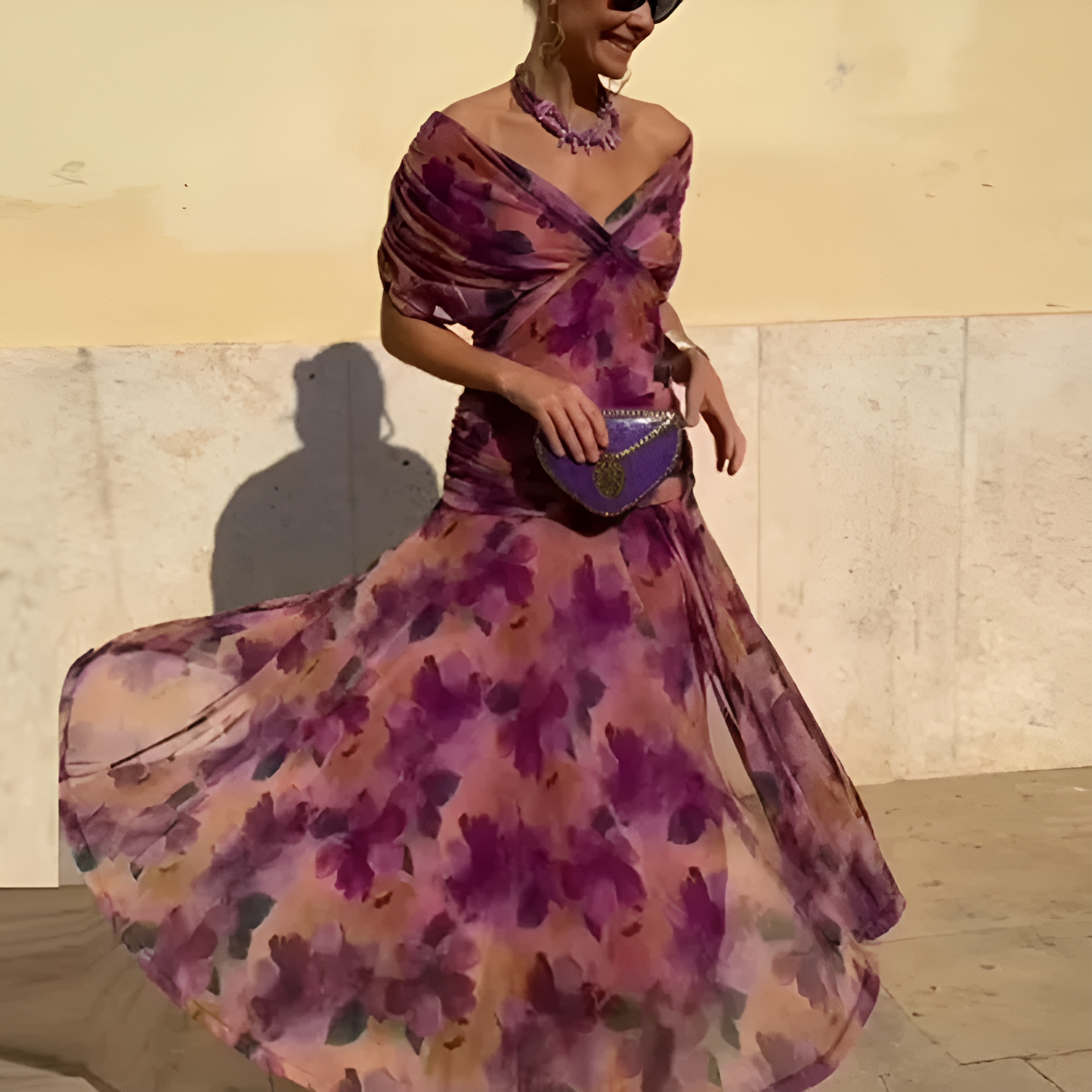 Turia | Vestido plisado de cintura alta