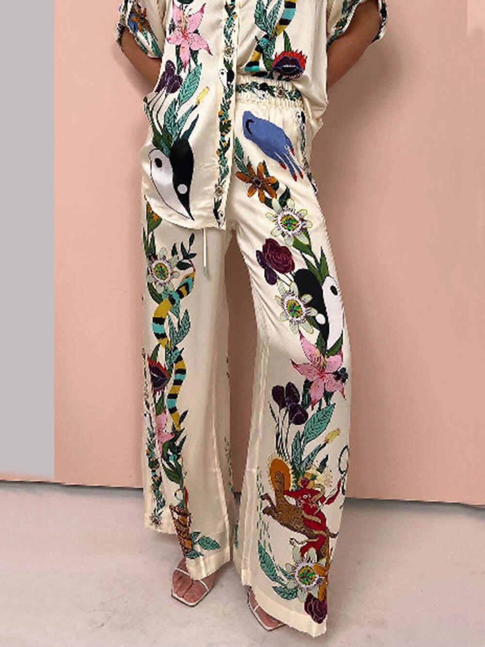 Nekane | Set camisa y pantalones estampados