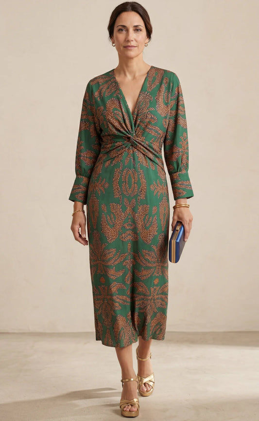 Wendy | Vestido Midi con Estampado