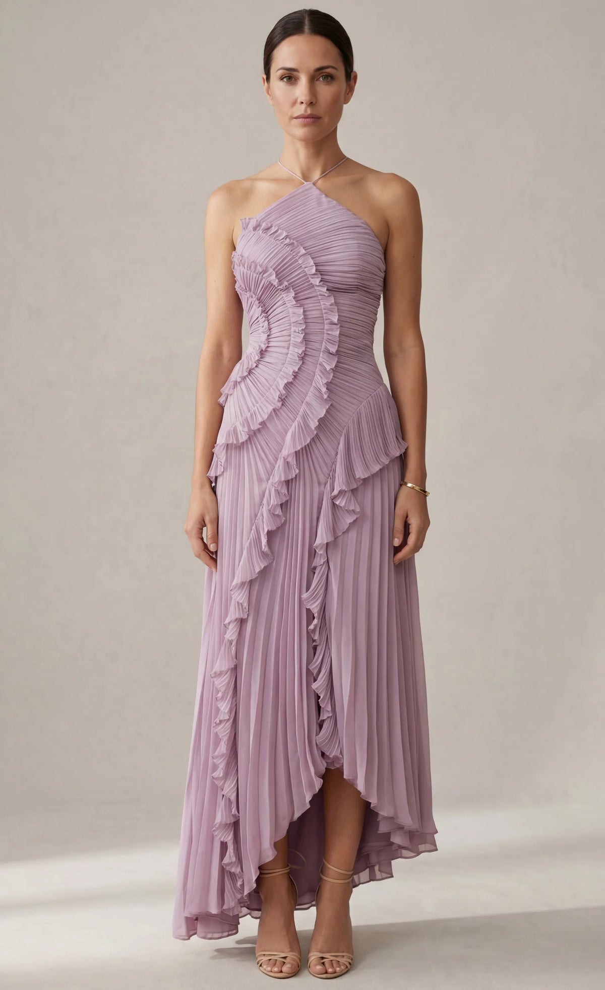 Selene | Vestido Largo Plisado