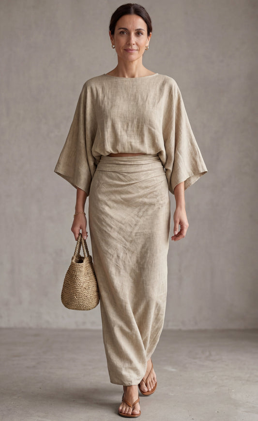 Sofie | Conjunto elegante con falda larga