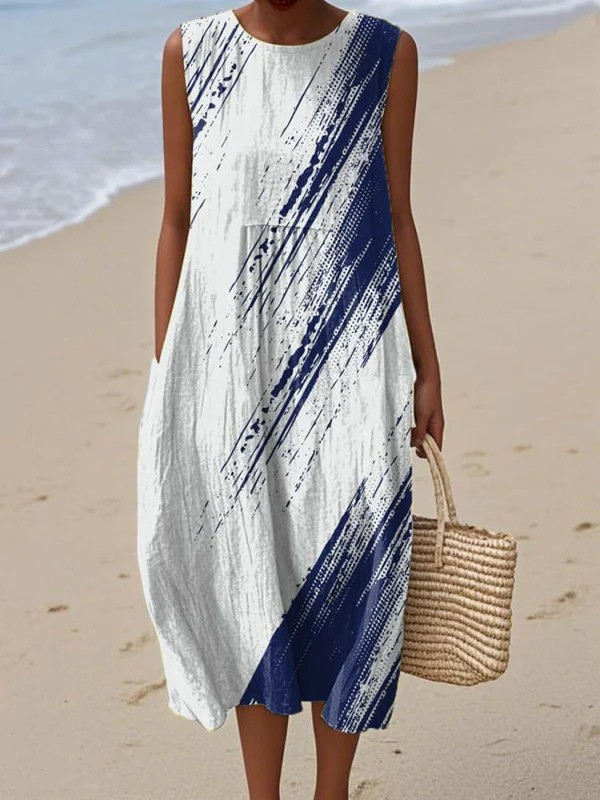Agave | Vestido Midi con Pinceladas